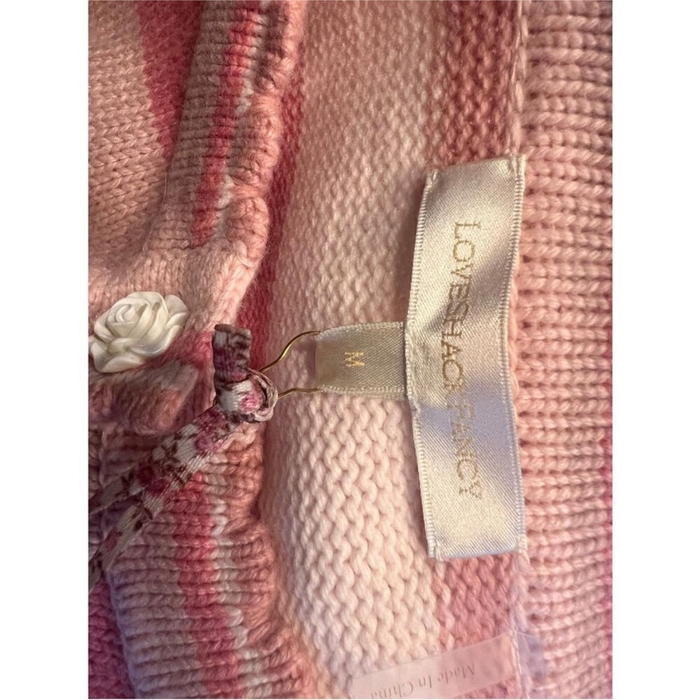 Rare style. LoveShackFancy Cropped Cardigan – Rose Water Swirl Cherry Strawberry - Picture 10 of 12